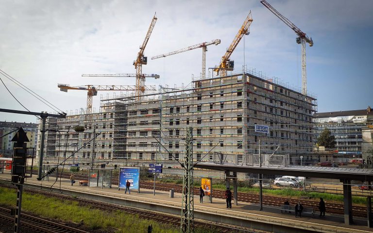 le quartier central lcq düsseldorf geruest 1 bauabschnitt wehrhahn-1