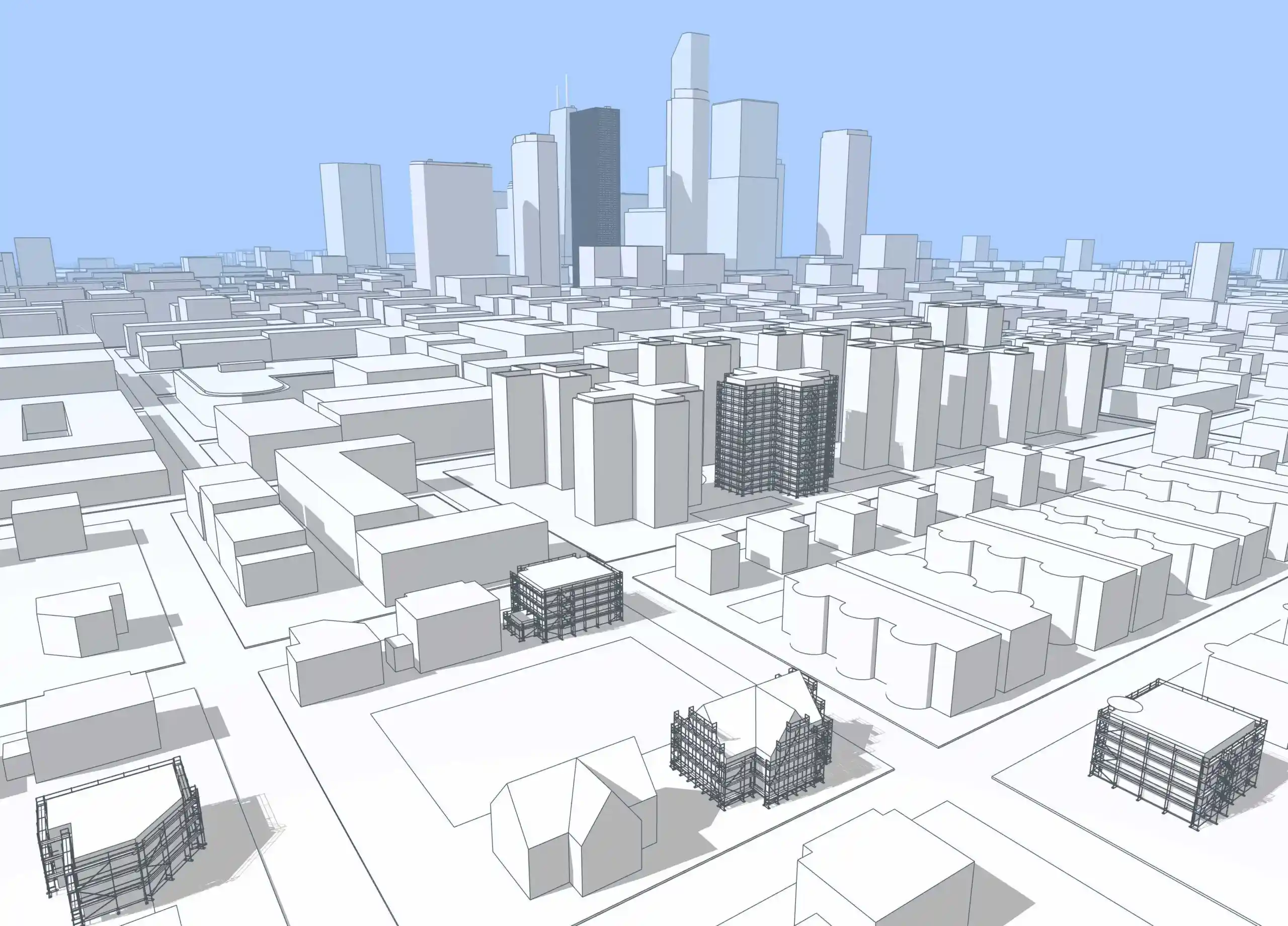 Gerüstbau in Düsseldorf, Köln und Kreis Mettmann als 3D-Planung
